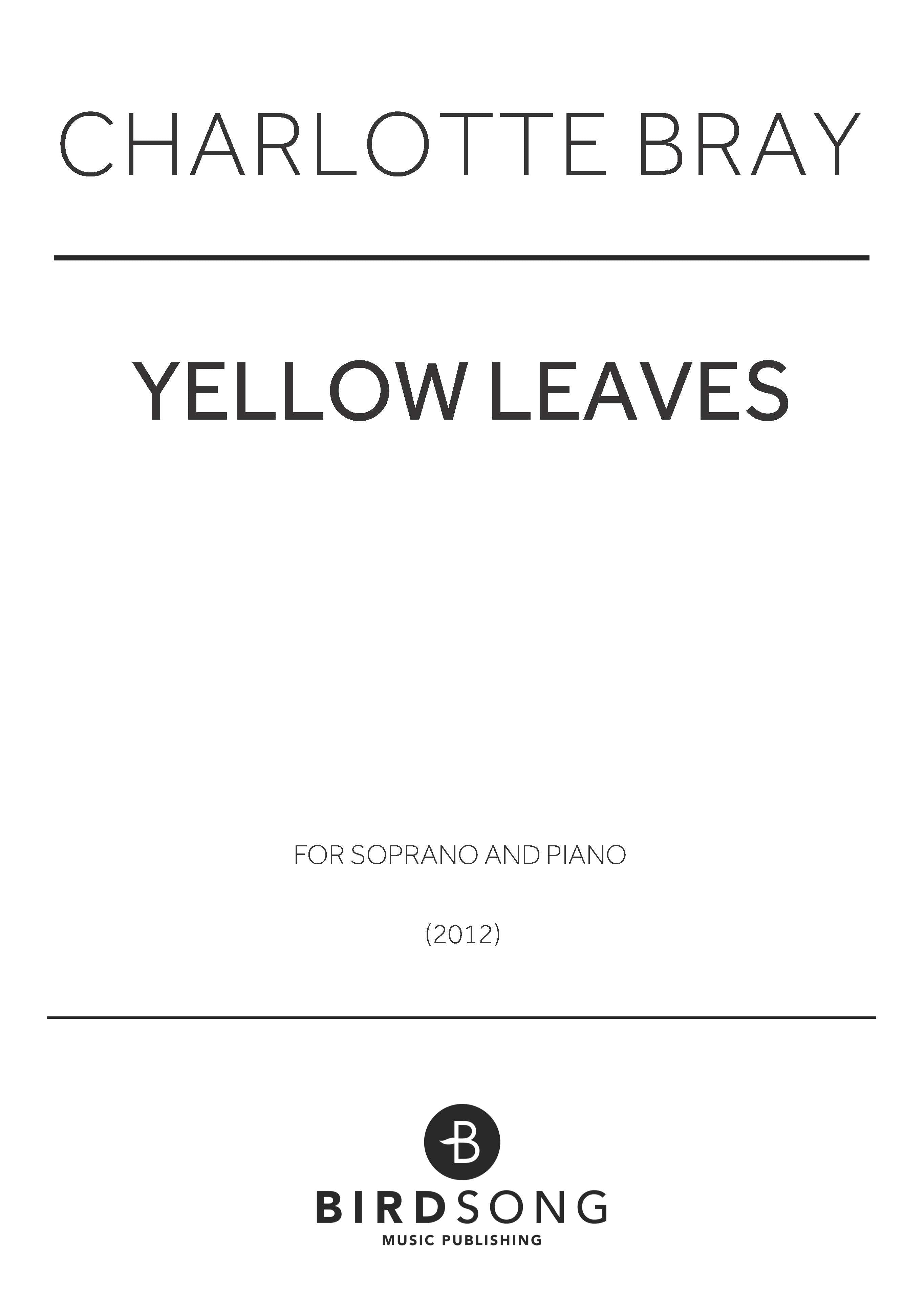 Yellow Leaves - Voice/Piano (Digital Download)