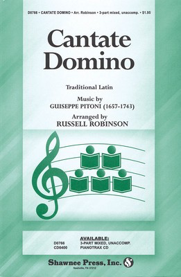 Cantate Domino - 3-Part Mixed Russell Robinson Shawnee Press Choral Score Octavo