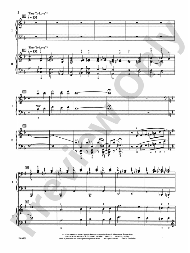 Cole Porter Medley - 2 Pianos, 4 Hands (Digital Download)