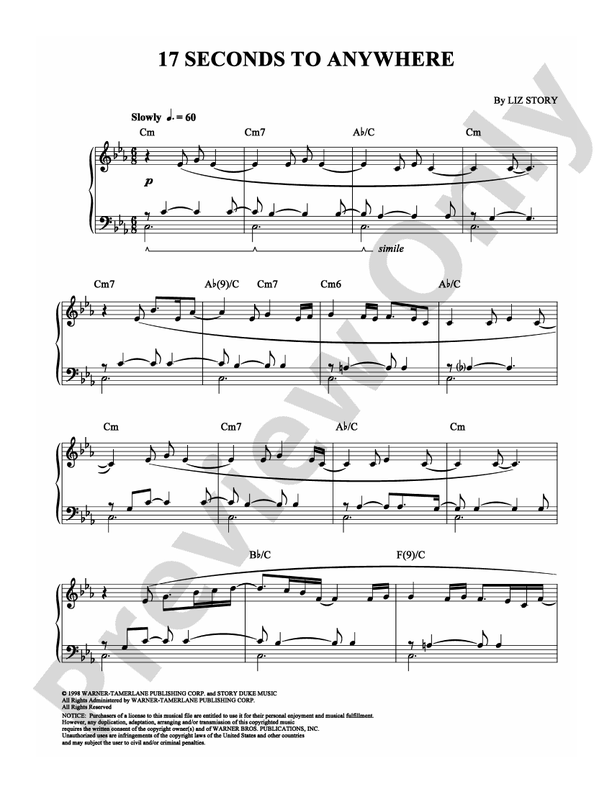17 Seconds To Anywhere - Piano (Digital Download)