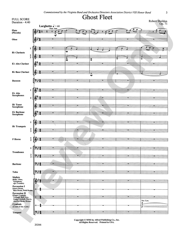 Ghost Fleet - Concert Band Conductor Score & Parts (Digital Download)