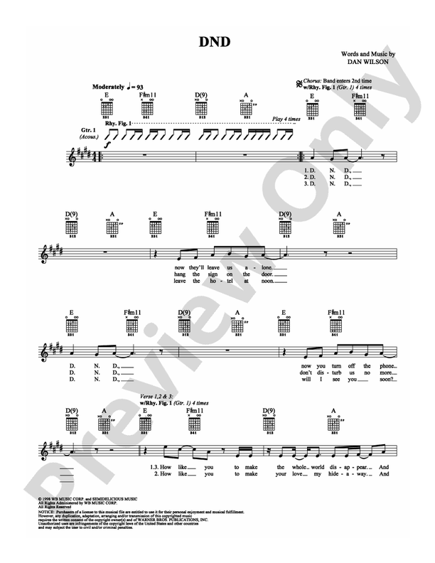 DND - Guitar TAB (Digital Download)