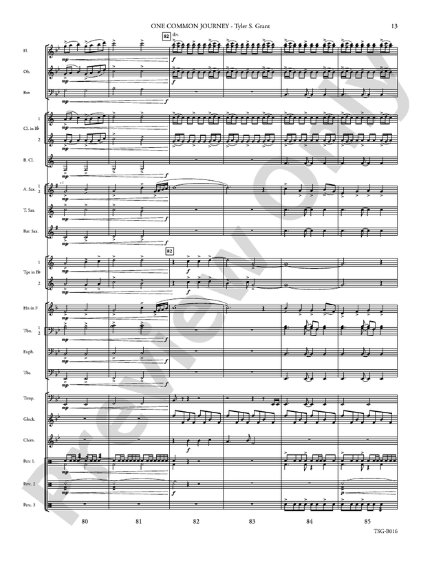 One Common Journey - Concert Band Conductor Score & Parts (Digital Download)