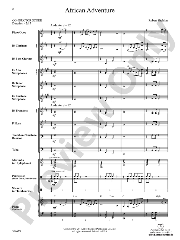 African Adventure - Concert Band Conductor Score & Parts (Digital Download)