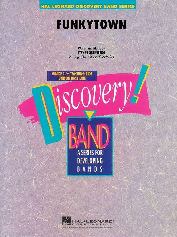 Funkytown - Arr: Johnnie Vinson - Concert Band Gr. 1.5 - Hal Leonard Score/Parts