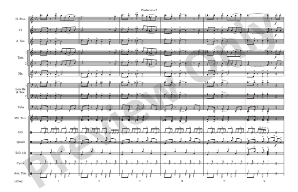 Cuban Coffee – Marching Band Conductor Score & Parts (Digital Download)