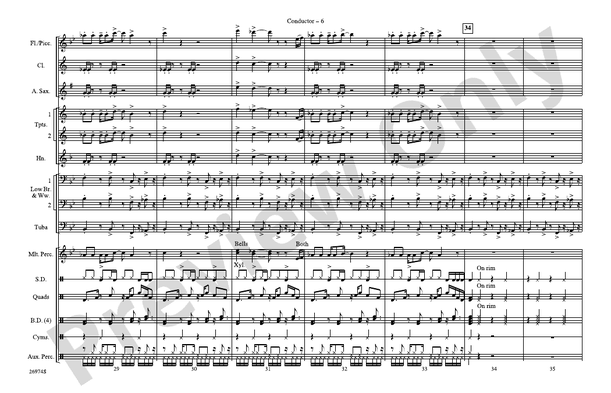Gonna Make You Sweat (Everybody Dance Now) – Marching Band Conductor Score & Parts (Digital Download)