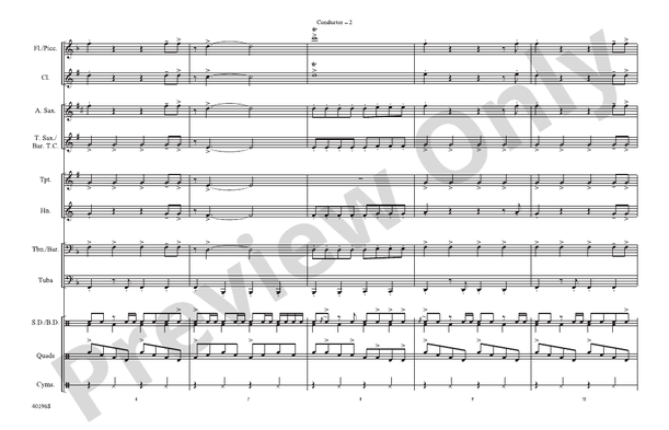 Part of Me – Marching Band Conductor Score & Parts (Digital Download)