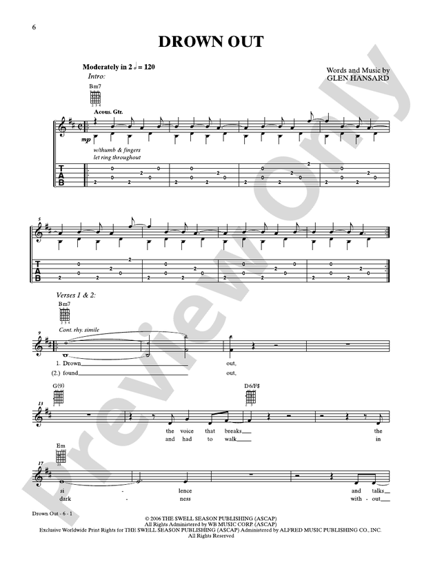 Drown Out - Guitar TAB (Digital Download)
