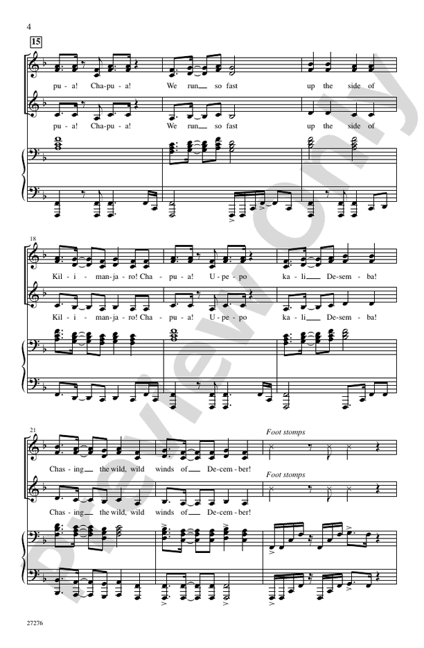 Chapua Kali Desemba (Chasing the Wild Winds of December - Swahili) – SSA Choral Octavo (Digital Download)