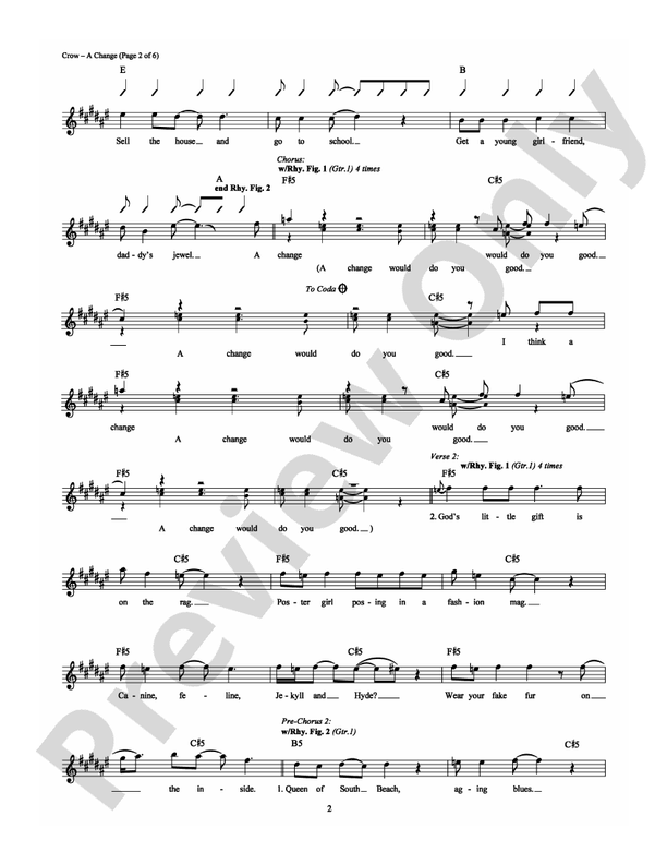 A Change Would Do You Good - Guitar TAB (Digital Download)