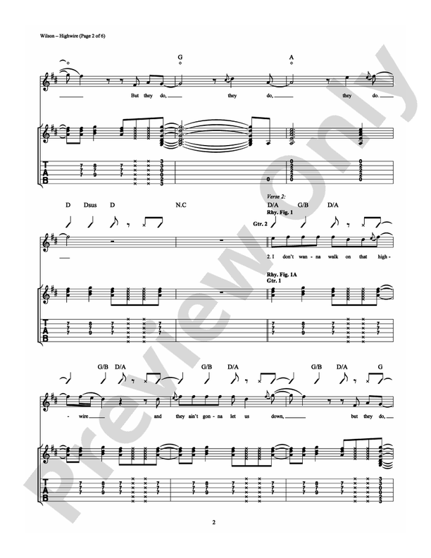 Highwire - Guitar TAB (Digital Download)