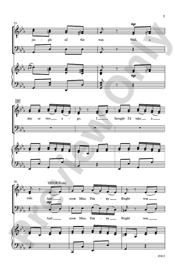 Jingle Bells Rondo – TTB Choral Octavo (Digital Download)