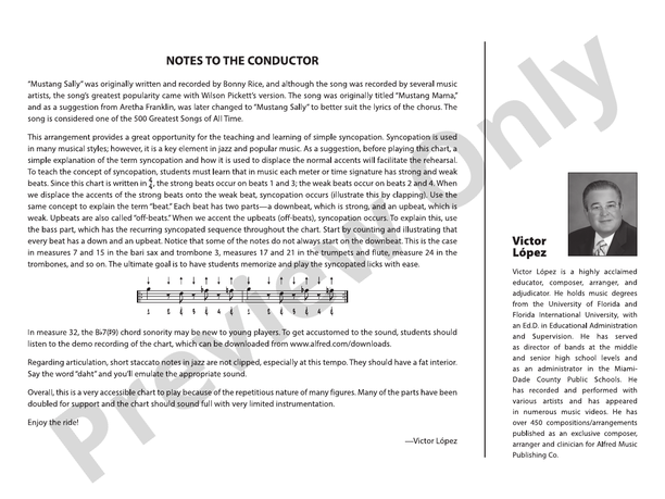 Mustang Sally - Jazz Ensemble Conductor Score & Parts(Digital Download)