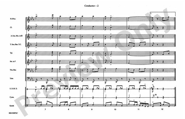 Service Songs - Set 2 (Marines/Air Force) – Marching Band Conductor Score & Parts (Digital Download)
