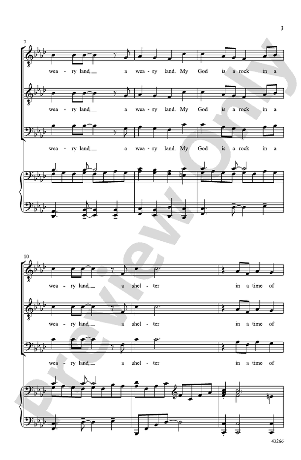 My God Is a Rock – TTB Choral Octavo (Digital Download)
