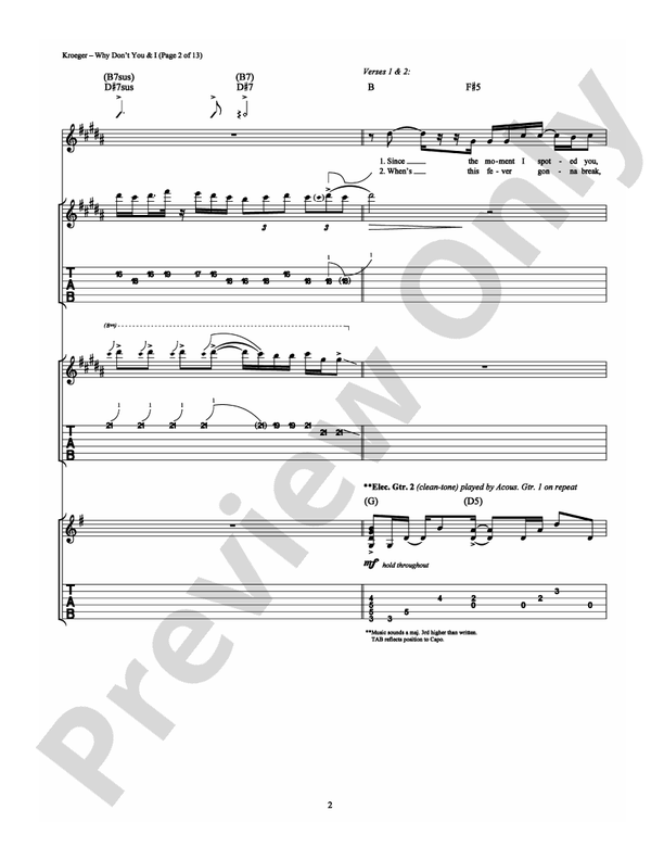 Why Don't You & I - Guitar TAB (Digital Download)