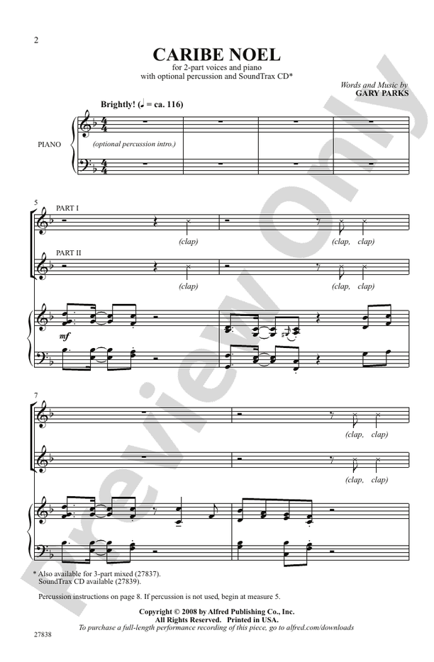 Caribe Noel – 2-Part Choral Octavo (Digital Download)