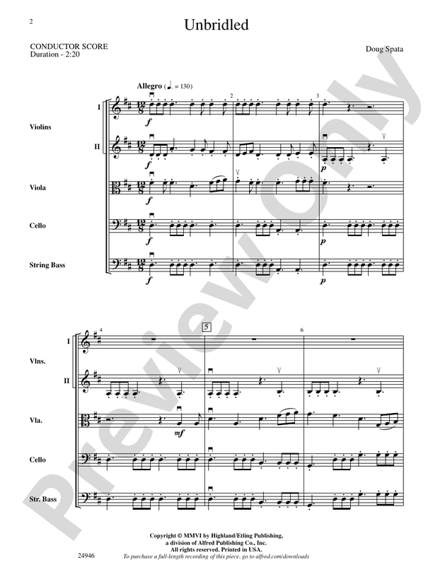 Unbridled – String Orchestra Conductor Score & Parts (Digital Download)
