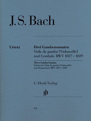Bach - 3 Sonatas BWV1027-1029 - Viola or Cello/Piano Accompaniment Henle HN676
