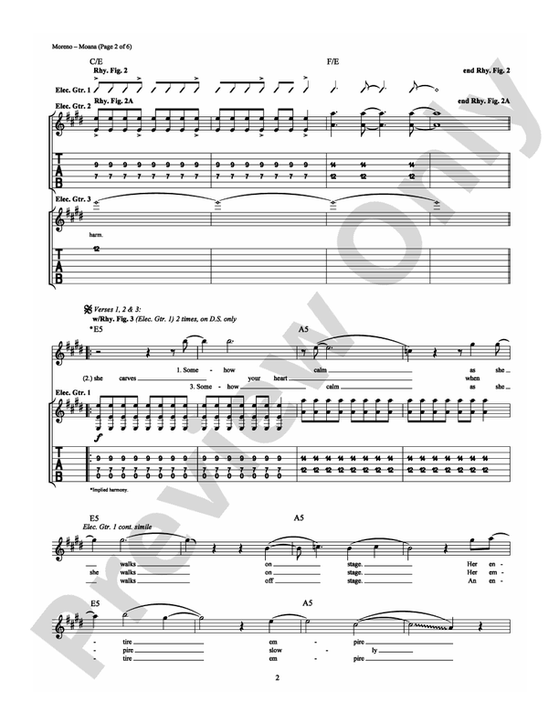 Moana - Guitar TAB (Digital Download)