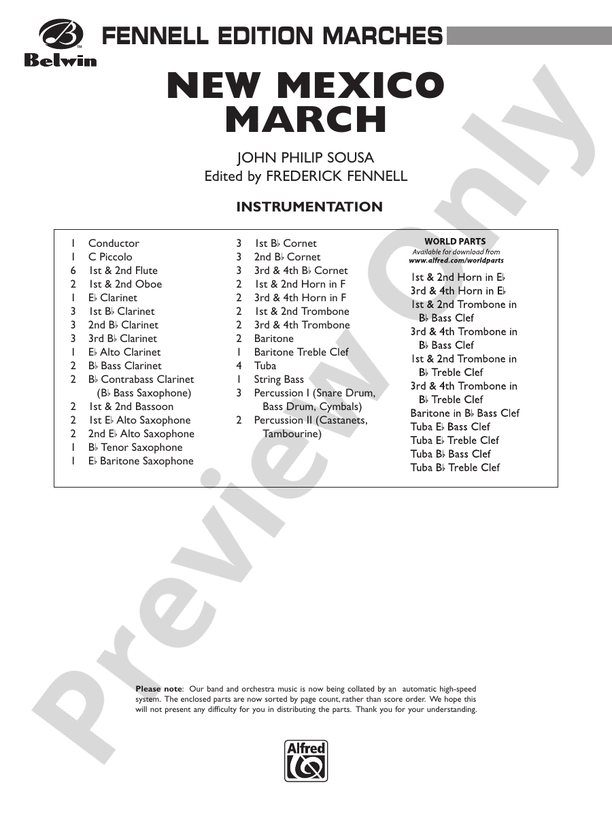 New Mexico March - Concert Band Conductor Score & Parts (Digital Download)