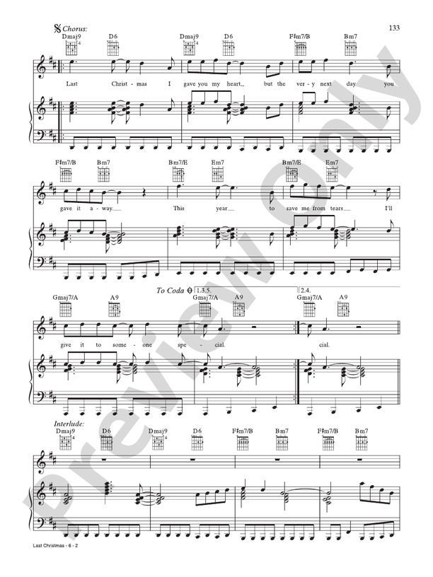 Last Christmas -  George Michael - PVG (Digital Download)