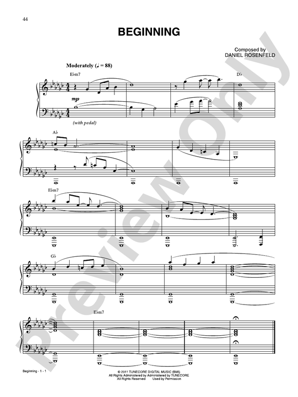 Beginning (from "Minecraft") - Piano (Digital Download)