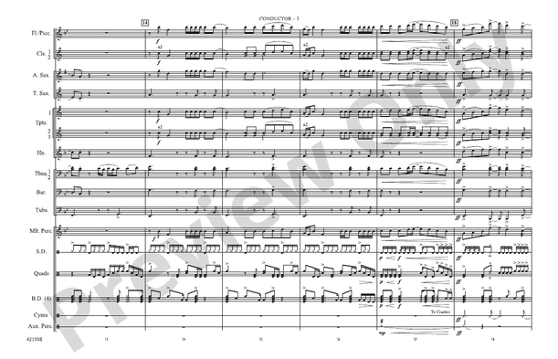 Heart Attack – Marching Band Conductor Score & Parts (Digital Download)