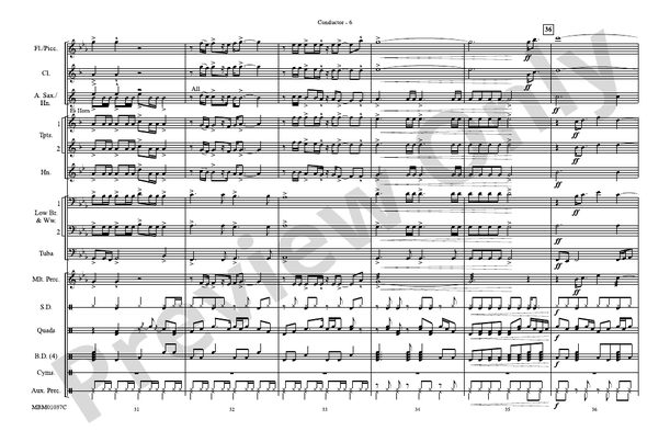 Gonna Fly Now (Theme from Rocky), Arr. Brian Scott – Marching Band Conductor Score & Parts (Digital Download)