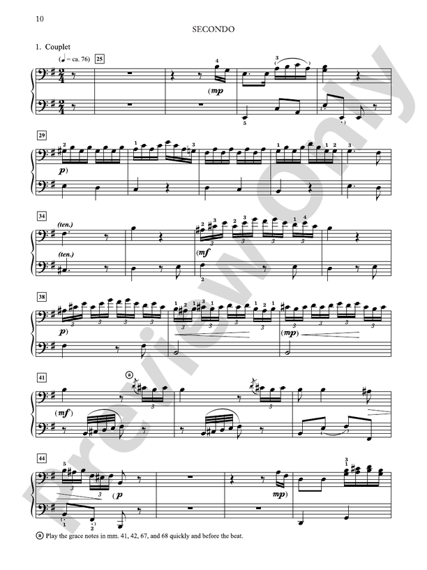 Mozart/Neefe - Six Easy Pieces - Based on Mozart's Opera The Magic Flute, K. 620  - 1 Pianos, 4 Hands (Digital Download)
