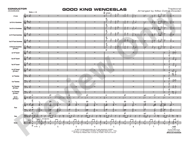 Good King Wenceslas – Jazz Ensemble Conductor Score & Parts (Digital Download)