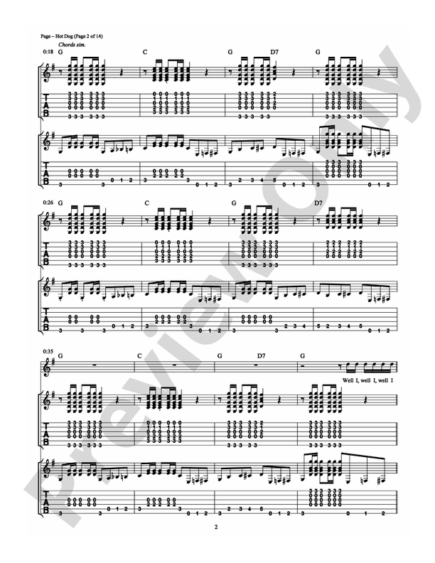 Hot Dog - Guitar TAB (Digital Download)