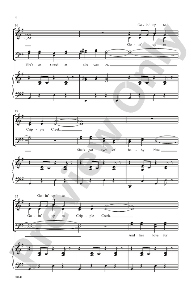 Cripple Creek – SATB Choral Octavo (Digital Download)
