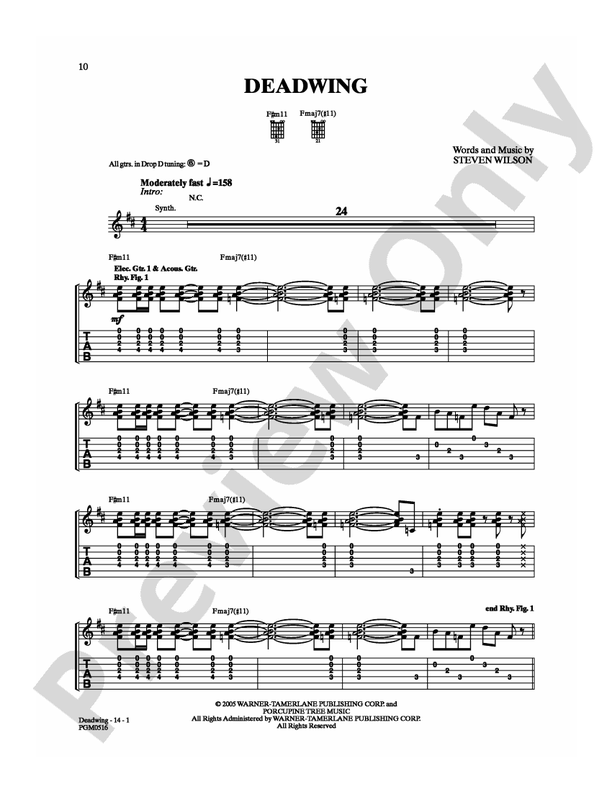 Deadwing - Guitar TAB (Digital Download)