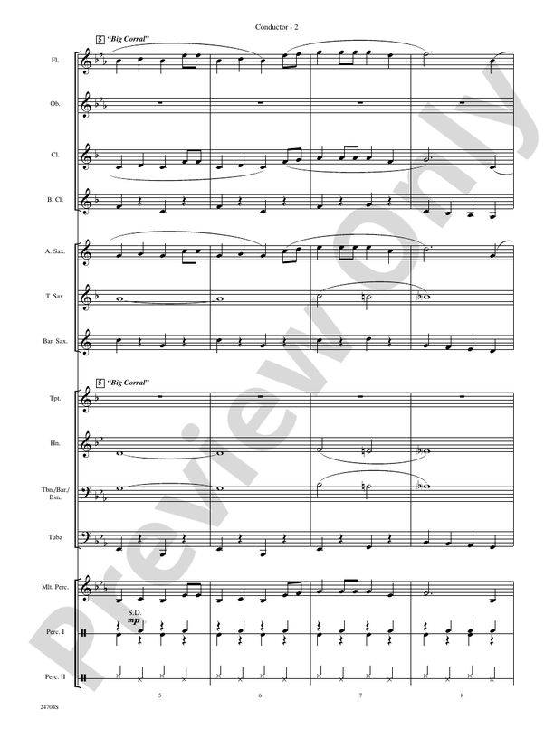 Way Out West - Concert Band Conductor Score & Parts (Digital Download)