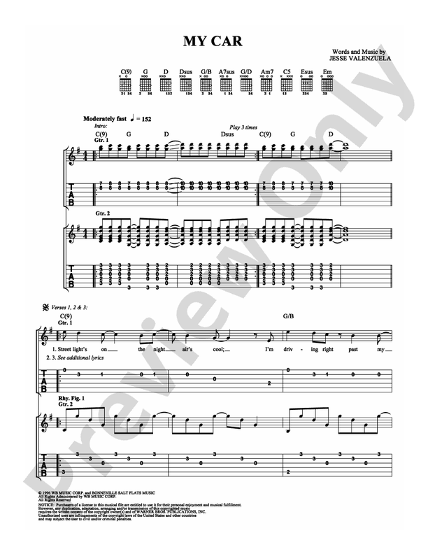 My Car - Easy Guitar (Digital Download)