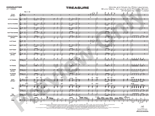 Treasure - Jazz Ensemble Conductor Score & Parts (Digital Download)