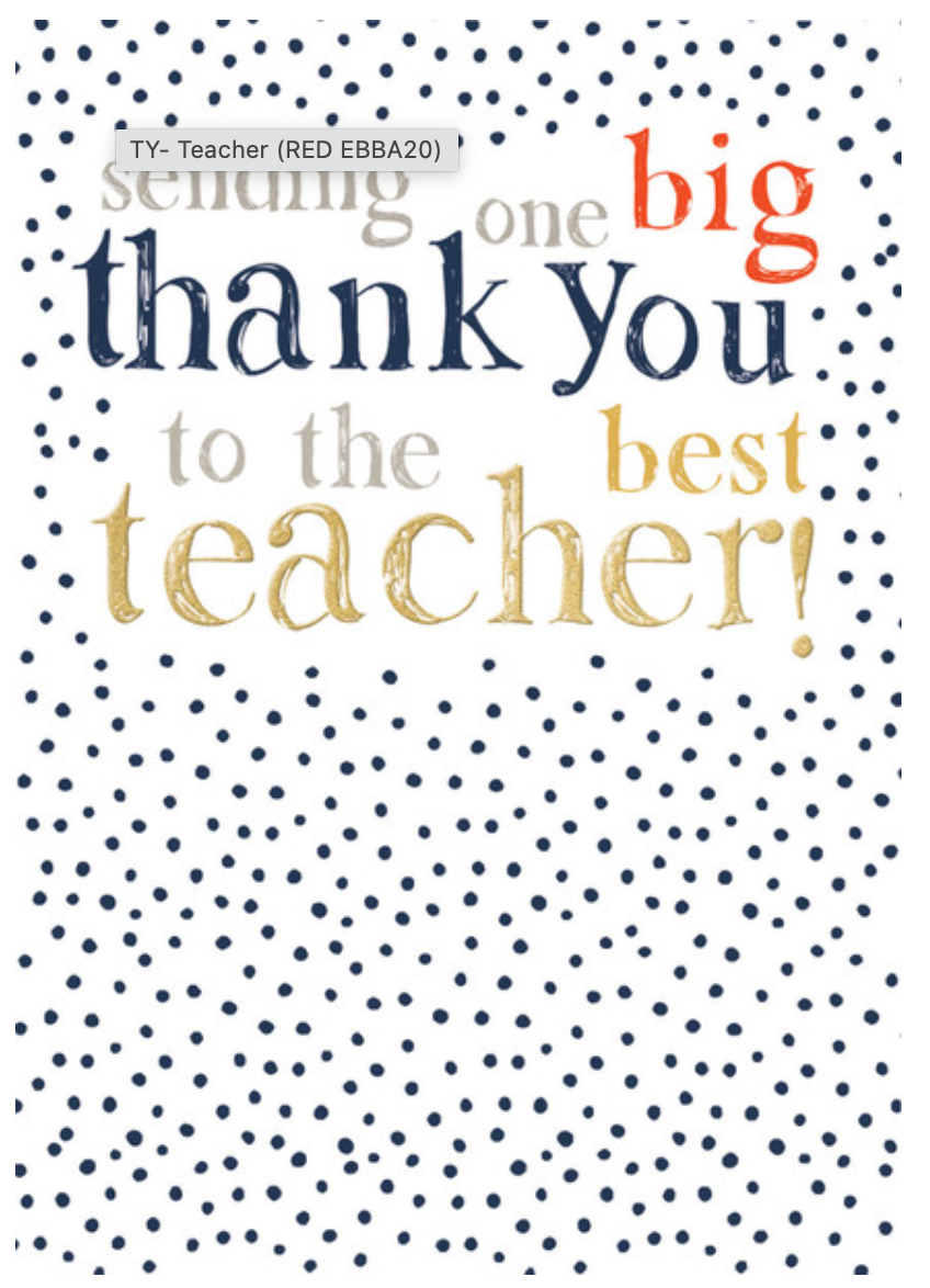Greeting Card Sending One Big Thank You to the Best Teacher