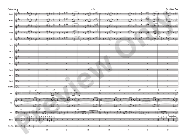 Cold Duck Time - Jazz Ensemble Conductor Score & Parts(Digital Download)