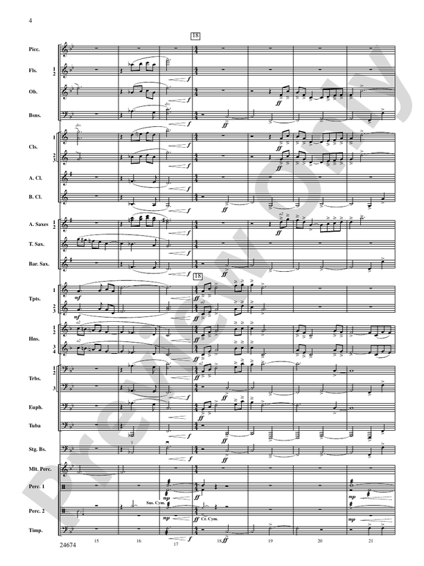 Over Slope and Summit - Concert Band Conductor Score & Parts (Digital Download)