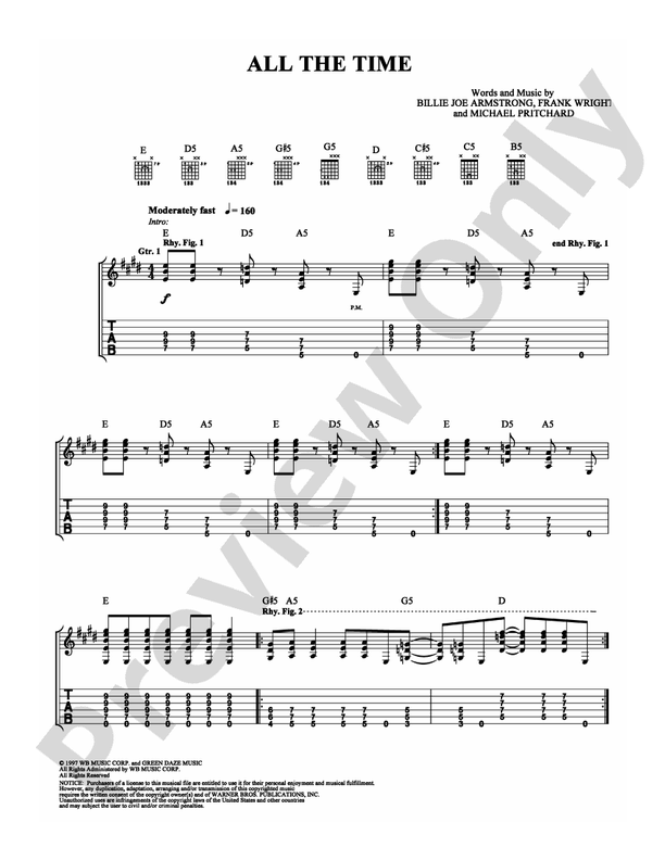 All the Time - Guitar TAB (Digital Download)