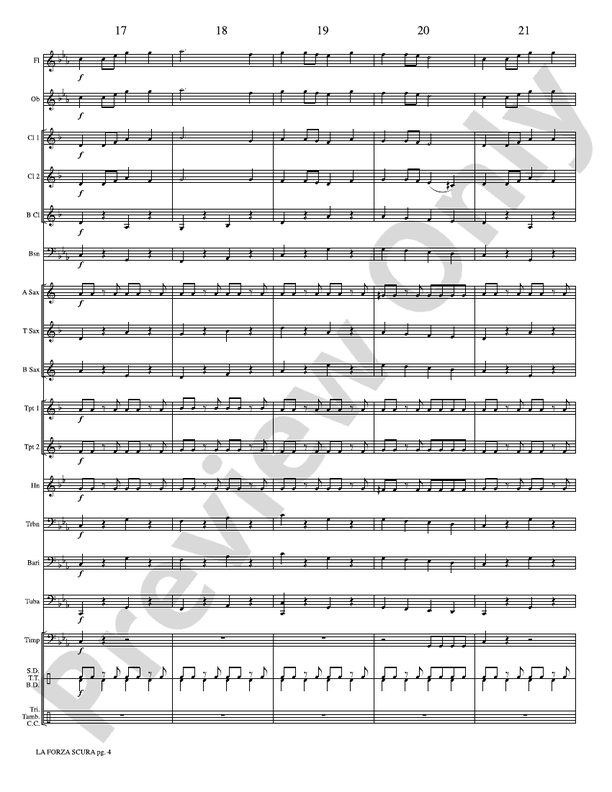 La Forza Scura (The Dark Force) - Concert Band Conductor Score & Parts (Digital Download)
