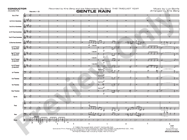 Gentle Rain (Grade 4) – Jazz Ensemble Conductor Score & Parts (Digital Download)