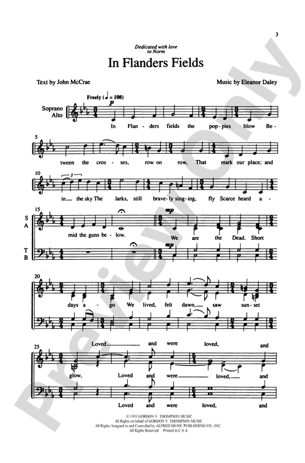In Flanders Fields – SATB Choral Octavo (Digital Download)