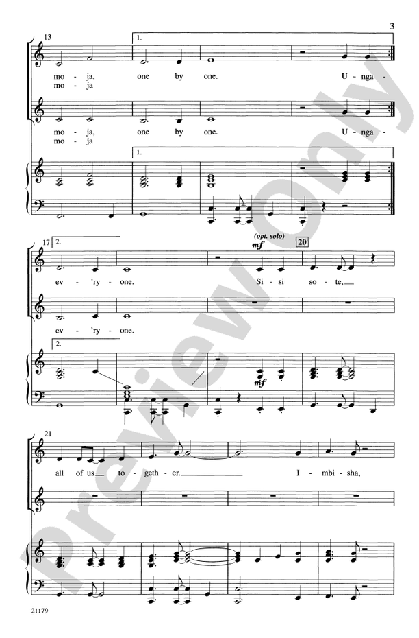 Changamano (Join Together-Swahili) – 2-Part Choral Octavo (Digital Download)