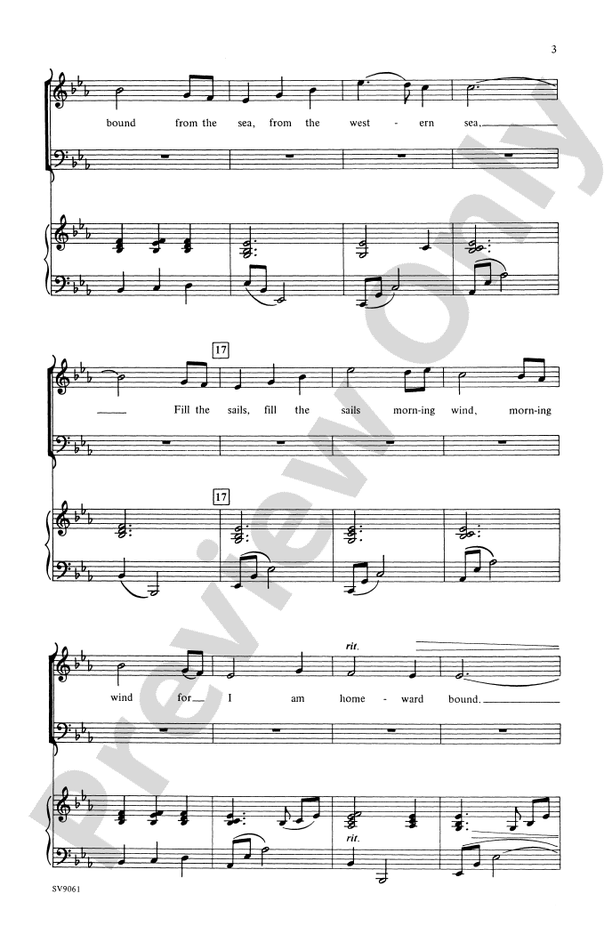 Homeward Bound – 3-Part Mixed Choral Octavo (Digital Download)