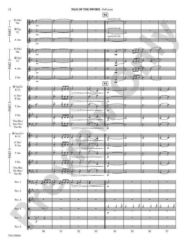 Tale of the Sword (Flexible Arrangement) - Concert Band Conductor Score & Parts (Digital Download)