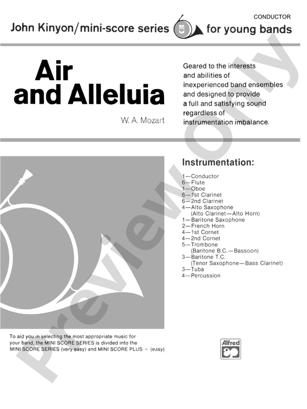 Air and Alleluia - Concert Band Conductor Score & Parts (Digital Download)