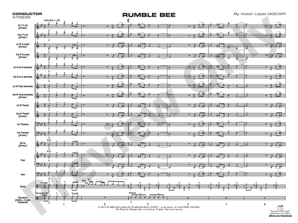 Rumble Bee – Jazz Ensemble Conductor Score & Parts (Digital Download)